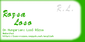 rozsa loso business card